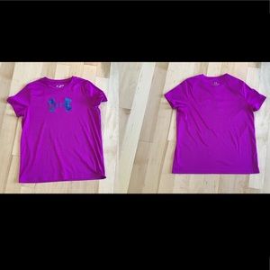 Purple Under Armour Tee Size 14 Girls
